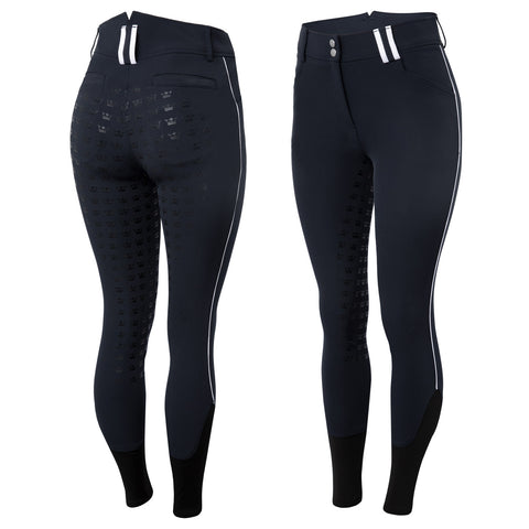 Horze Ladies’ Rylee High-Waist Full-Seat Breech with Piping