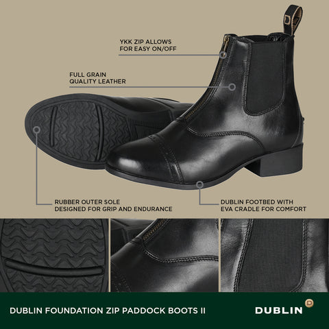 Dublin® Ladies’ Foundation Zip Paddock Boots II