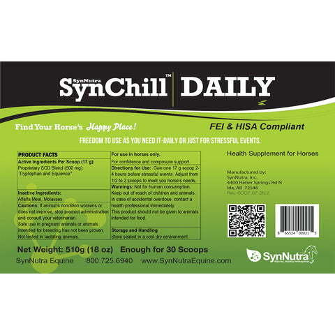 SynNutra Equine® SynChill™ Daily Pellets